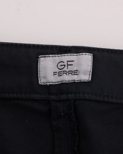 GF Ferre Blue Cotton Stretch Chinos Pants