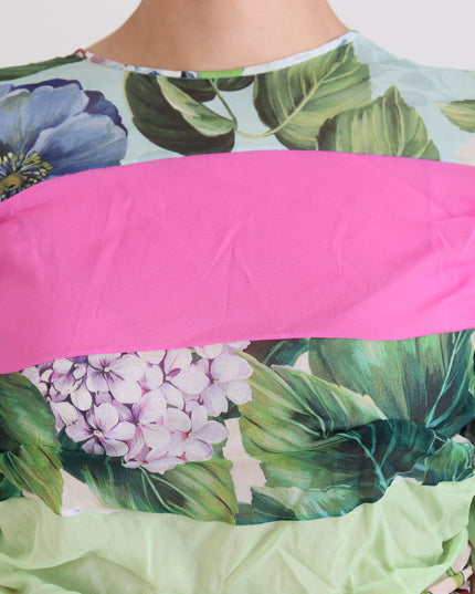 Dolce & Gabbana Multicolor Silk Floral Bodycon Sheath Dress