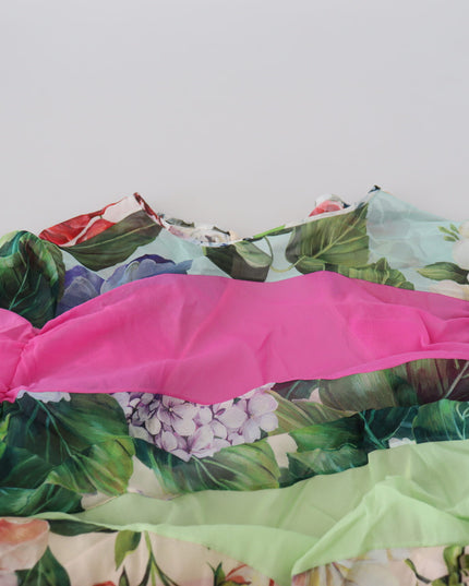 Dolce & Gabbana Multicolor Silk Floral Bodycon Sheath Dress