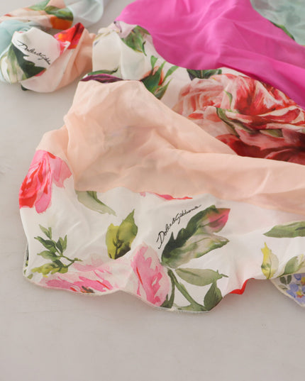 Dolce & Gabbana Multicolor Silk Floral Bodycon Sheath Dress