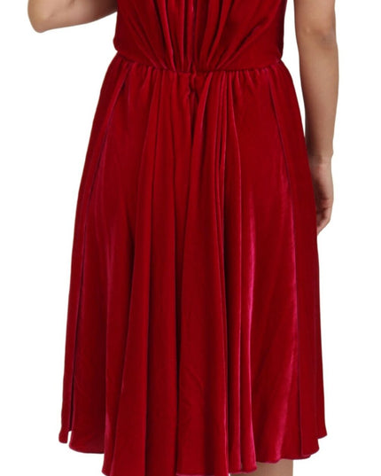 Dolce & Gabbana Pink Viscose Stretch Strapless A-line Dress