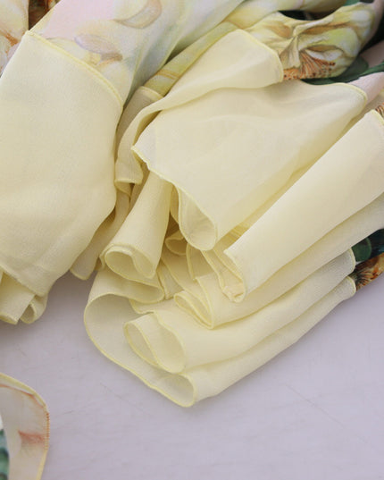 Dolce & Gabbana Multicolor Silk Floral Print Long Maxi Dress