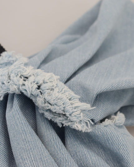 Dolce & Gabbana Two Tone Blue Patchwork Denim Mini Dress