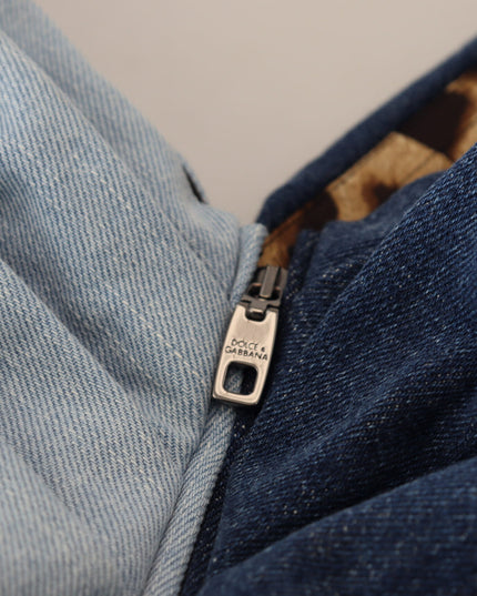 Dolce & Gabbana Two Tone Blue Patchwork Denim Mini Dress