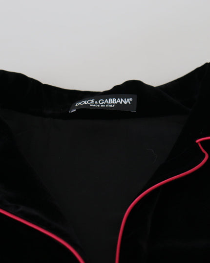 Dolce & Gabbana Black Button Belted Blazer Viscose Jacket