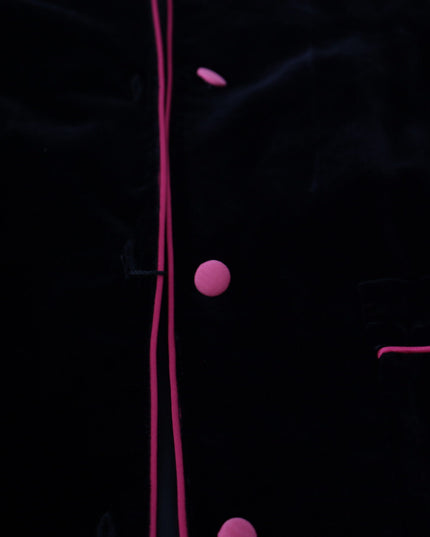 Dolce & Gabbana Black Button Belted Blazer Viscose Jacket