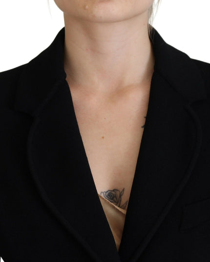 Dolce & Gabbana Black Button Cardigan Blazer Viscose Jacket