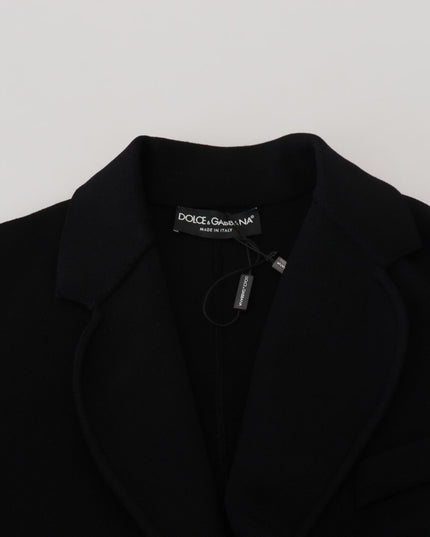 Dolce & Gabbana Black Button Cardigan Blazer Viscose Jacket