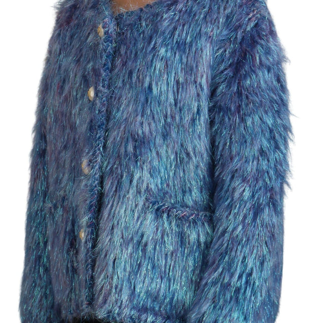 Dolce & Gabbana Multicolor Polyester Fringes Coat Jacket