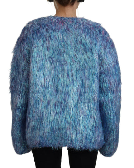 Dolce & Gabbana Multicolor Polyester Fringes Coat Jacket