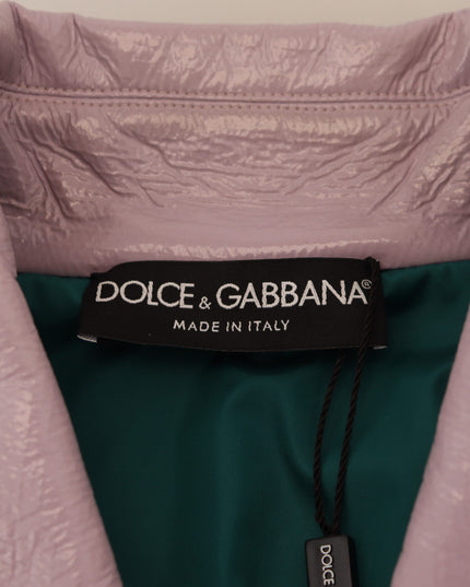 Dolce & Gabbana Purple Cotton Button Down Cropped Jacket