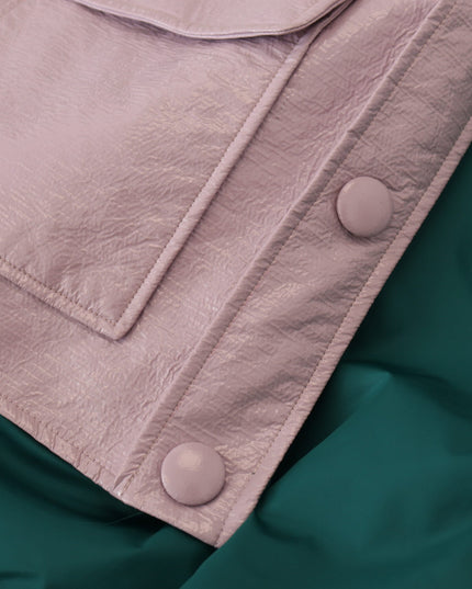 Dolce & Gabbana Purple Cotton Button Down Cropped Jacket