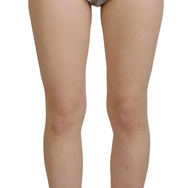 Dolce & Gabbana Silver Holographic High Waist Hot Pants Shorts