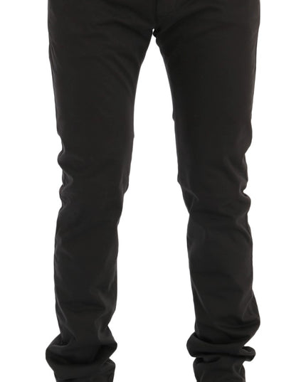 GF Ferre Gray Cotton Stretch Chinos Pants