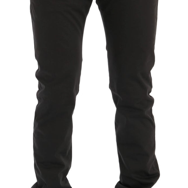 GF Ferre Gray Cotton Stretch Chinos Pants