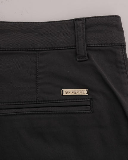 GF Ferre Gray Cotton Stretch Chinos Pants