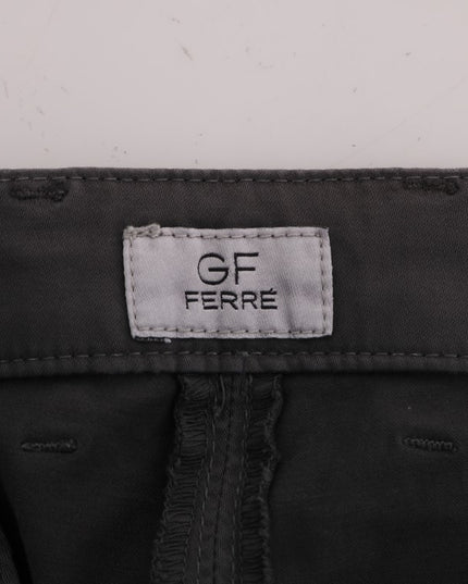 GF Ferre Gray Cotton Stretch Chinos Pants