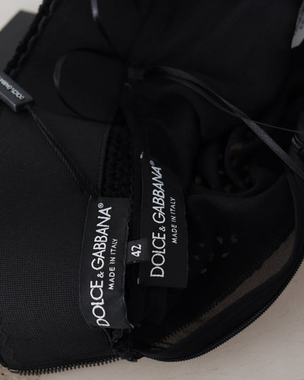 Dolce & Gabbana Black Knitted Cotton High Waist Mermaid Skirt