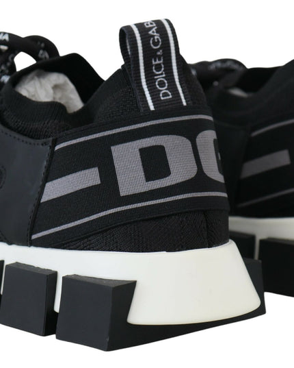 Dolce & Gabbana Black Mesh Sorrento Trekking Sneakers Shoes