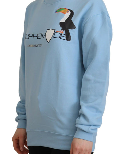 Philippe Model Light Blue Logo Printed Long Sleeves Sweater