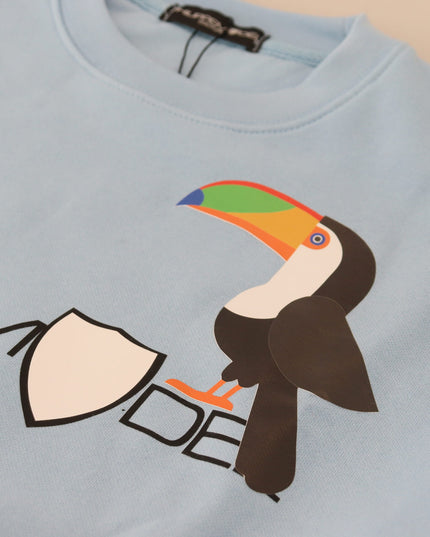 Philippe Model Light Blue Logo Printed Long Sleeves Sweater