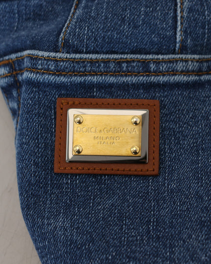 Dolce & Gabbana Blue High Waist Denim Cotton Stretch Jeans