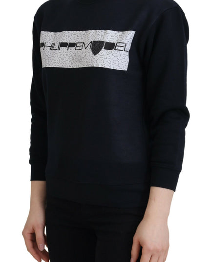 Philippe Model Black Printed Long Sleeves Pullover Sweater