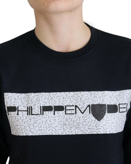 Philippe Model Black Printed Long Sleeves Pullover Sweater