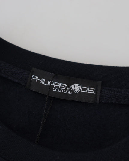 Philippe Model Black Printed Long Sleeves Pullover Sweater