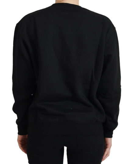 Philippe Model Black Printed Long Sleeves Pullover Sweater