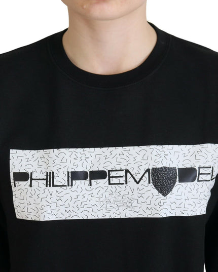 Philippe Model Black Printed Long Sleeves Pullover Sweater