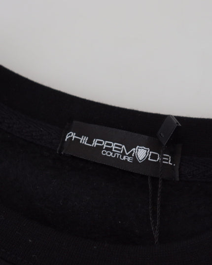Philippe Model Black Printed Long Sleeves Pullover Sweater