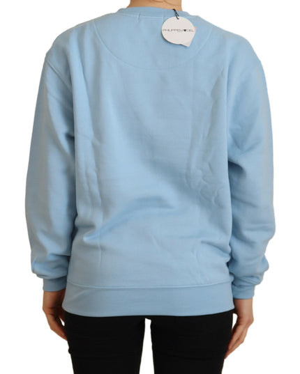 Philippe Model Light Blue Logo Printed Long Sleeves Sweater