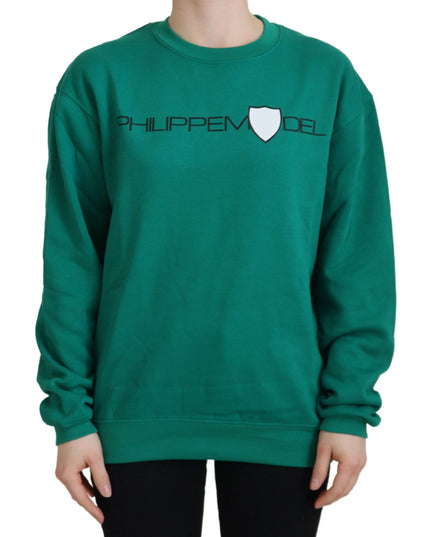 Philippe Model Green Printed Long Sleeves Pullover Sweater