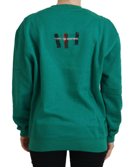 Philippe Model Green Printed Long Sleeves Pullover Sweater