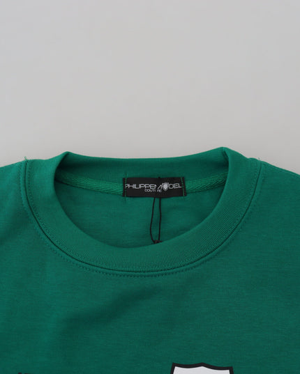 Philippe Model Green Printed Long Sleeves Pullover Sweater