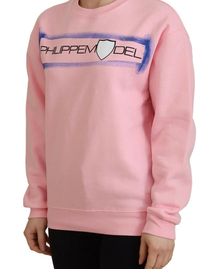 Philippe Model Pink Printed Long Sleeves Pullover Sweater