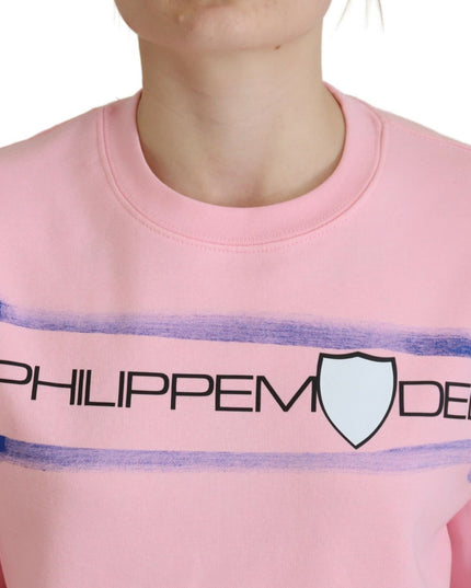 Philippe Model Pink Printed Long Sleeves Pullover Sweater