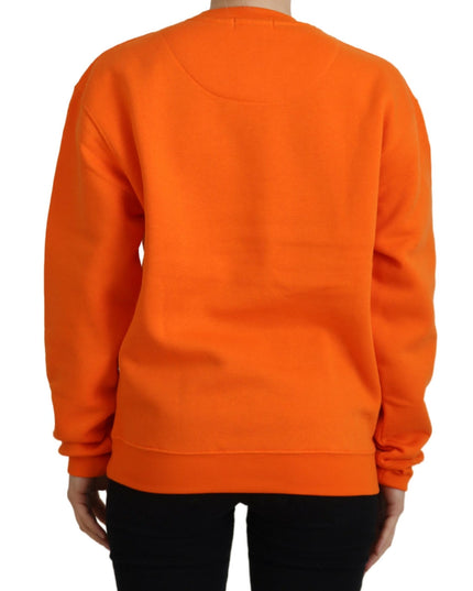 Philippe Model Orange Printed Long Sleeves Pullover Sweater
