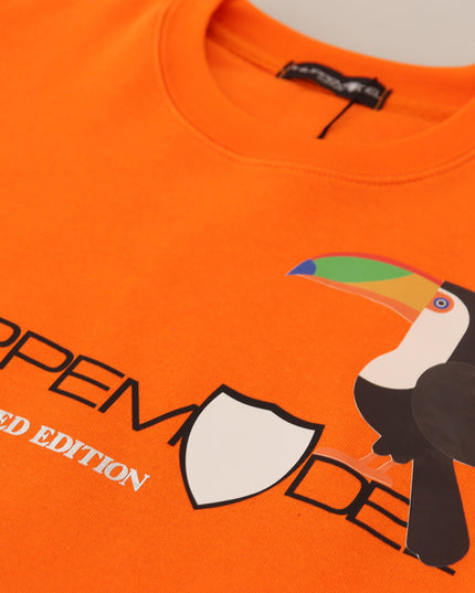 Philippe Model Orange Printed Long Sleeves Pullover Sweater