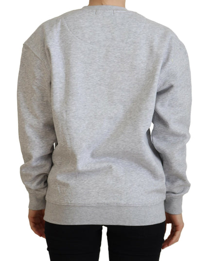 Philippe Model Gray Printed Long Sleeves Pullover Sweater