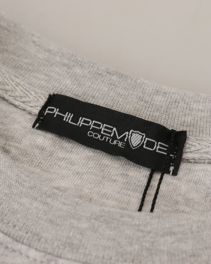 Philippe Model Gray Printed Long Sleeves Pullover Sweater