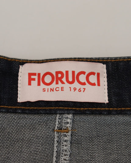 Fiorucci Dark Blue Washed Mid Waist Pencil Cut Denim Skirt