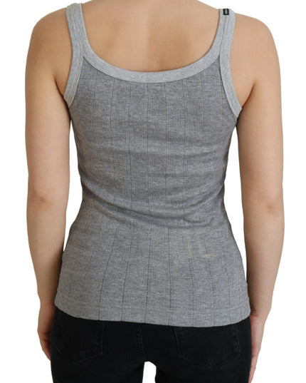 Dolce & Gabbana Gray Cotton Modal Canotta Tank Top T-shirt
