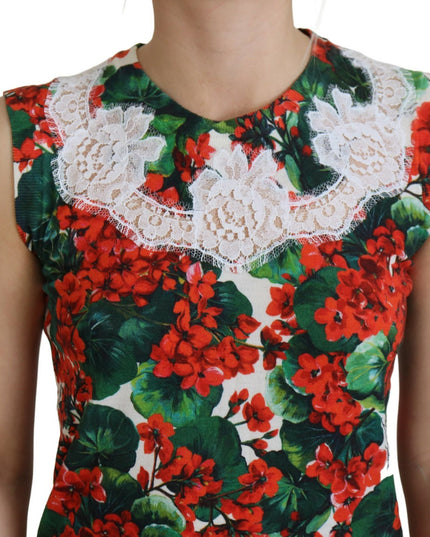 Dolce & Gabbana White Floral Wool Lace Vest Tank Top