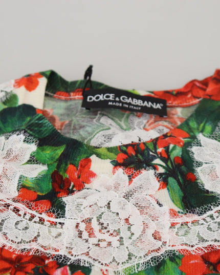 Dolce & Gabbana White Floral Wool Lace Vest Tank Top