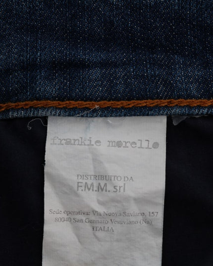 Frankie Morello Blue Wash Torn Dunfermile Slim Fit Jeans