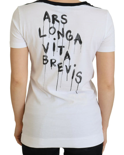 Dolce & Gabbana White Cotton T-shirt Crewneck T-shirt
