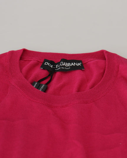 Dolce & Gabbana Pink Silk Vest Pullover Crewneck Tank Top