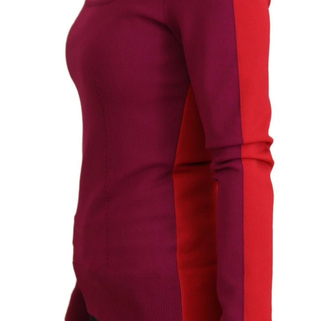 Dolce & Gabbana Multicolor Viscose Square Neck Pullover Sweater